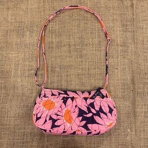 Vera Bradley Crossbody Handbag Loves Me Frannie Quilted Pink Orange Navy Purse
